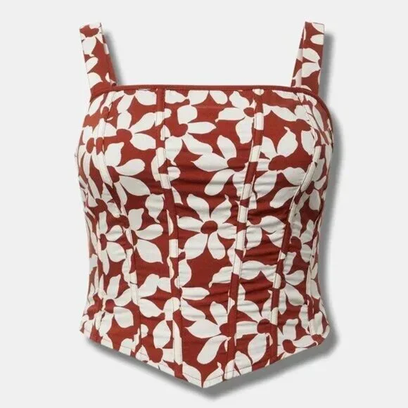 NWT TORRID FLORAL CORSET CROP TOP - SIZE 4 - Picture 10 of 12